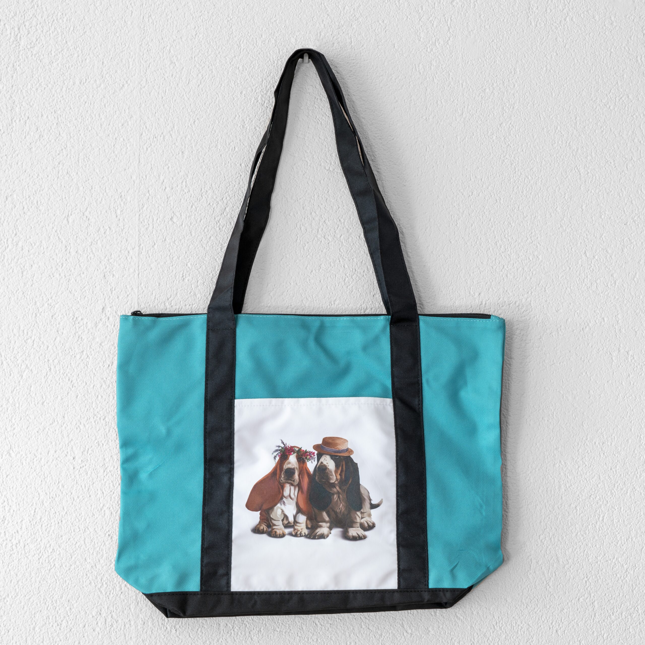 Shopper Tas Groen - Getrouwd Bassethound Stel-image