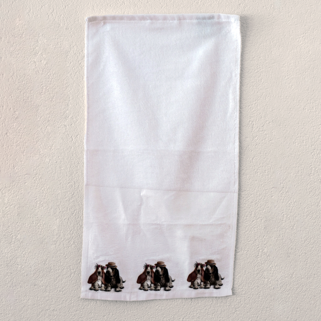 Gastendoekje - 3x Getrouwd Basset Stel-image